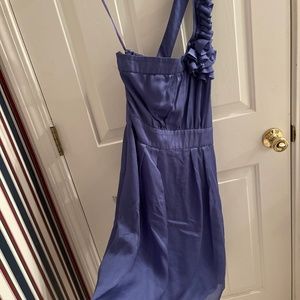 Purple one shoulder dress